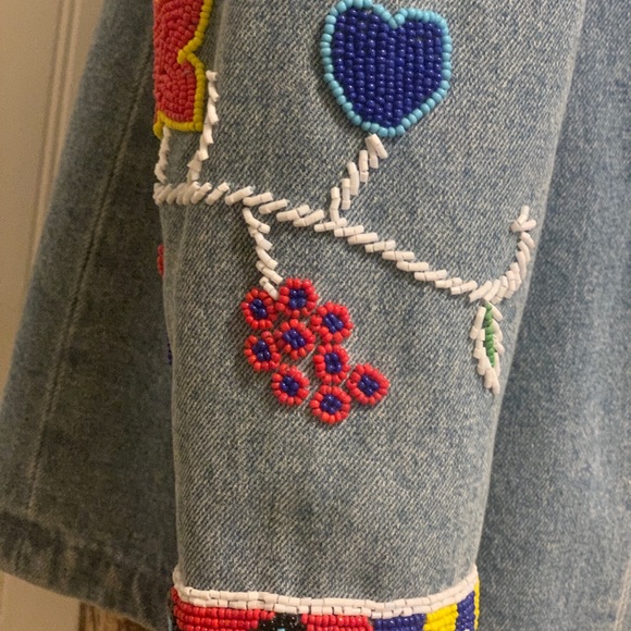 🪡 beaded Denim Jacket Blazer 🧵 - Picture 7 of 16